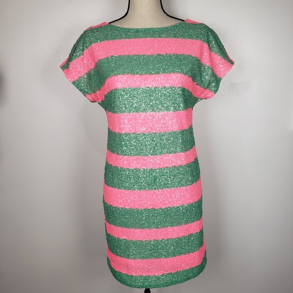 lilly pulitzer green and pink dress Lilly Pulitzer Women's Size 6 Pink & Green Dress – Off The Rack main image 1